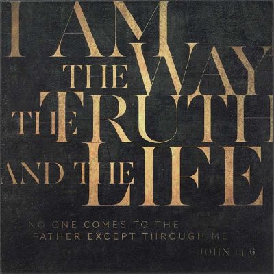 Plaque MDF I Am The Way And The Truth And The Life - 603799502191 - PLK1212-351