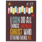 2pk -Plaque MDF I Can Do All Things Through Christ Strengthens Me (Pack of 2)