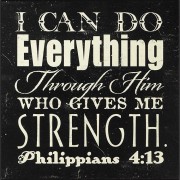 2pk -Plaque MDF I Can Do Everything Philippians 4:13 (Pack of 2)