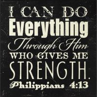 Plaque MDF I Can Do Everything Philippians 4:13 Pack of 2