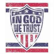 Plaque MDF In God We Trust, Psalm 33:12 (Pack of 2)