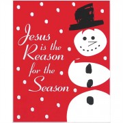 2pk -Plaque MDF Jesus Is The Reason 8 x 10" White Edges (Pack of 2)