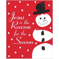 Plaque MDF Jesus Is The Reason 8 x 10" White Edges (Pack of 2)