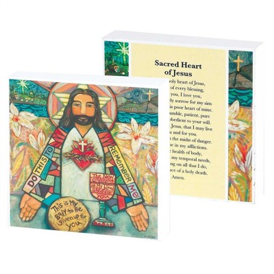 Plaque MDF Jesus-O Most Holy 4 x 4 inch height (Pack of 2) - 603799584777 - DPLK44-139