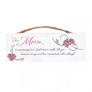 2pk -Plaque MDF Jute Hanger 1/4 inch Dear Mom (Pack of 2)