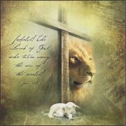 Plaque MDF Lamb Of God Takes Away The Sin Of The World! John 1:29