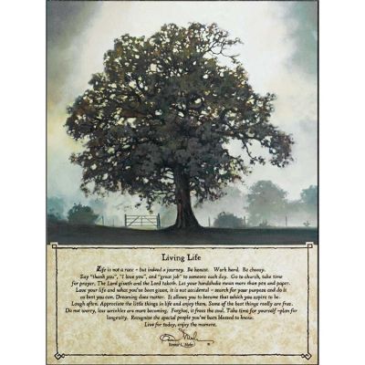 Plaque MDF Living Life 12 x 16in., 3/4in. Thick, Brown Edges - 603799418690 - PLK1216-629