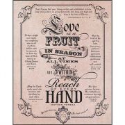 Plaque MDF Love Is A Fruit Numbers 6:24 - 26, Pack of 2