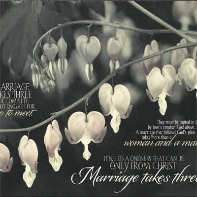 Plaque MDF Marriage Takes Three Pack of 2 - 603799447089 - PLK810-111