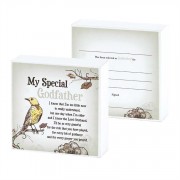 2pk -Plaque MDF My Special Godfather 3x3 inch - 1 inch thick (Pack of 2)