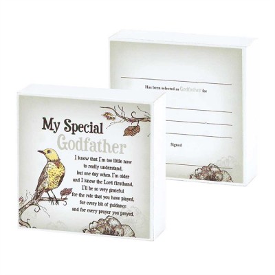 Plaque MDF My Special Godfather 3x3 inch - 1 inch thick (Pack of 2) - 603799007566 - DPLK33-140