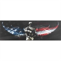 Plaque MDF No Greater Love 36 x 12, 3/4in. Thick - Black Edges