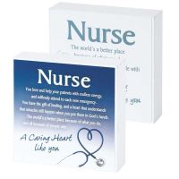 Plaque MDF Nurse-A Caring Heart 4x4in. Double Sided (Pack of 2)