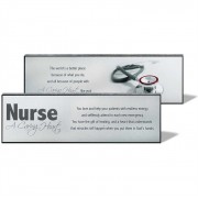 2pk -Plaque MDF Nurse A Caring Heart (Pack of 2)