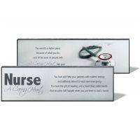 Plaque MDF Nurse A Caring Heart (Pack of 2)
