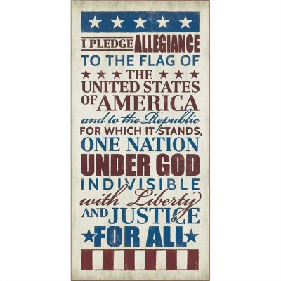Plaque MDF Pledge Of Allegiance, 8 x 16in. Chocolate Edges - 603799565127 - PLK816-1513