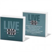 2pk -Plaque MDF Pray Big Because I Am God (Pack of 2)
