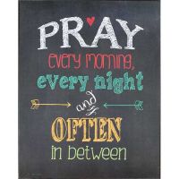 Plaque MDF Pray Every Morning, Every Night 8 x 10" (Pack of 2)