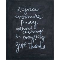 Plaque MDF Rejoice Evermore, Pray Without Ceasing