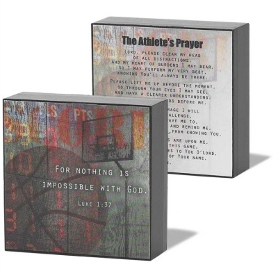 Plaque MDF Score Athletes Prayer Pack of 2 - 603799397223 - DPLK33-102