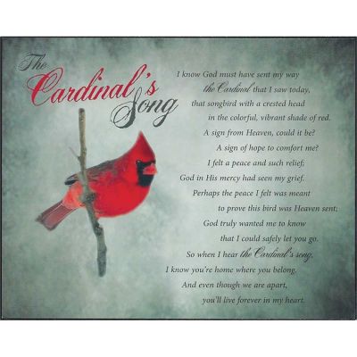 Plaque MDF The Cardinal s Song 10 x 8" - Black Edges (Pack of 2) - 603799585361 - PLK108-102