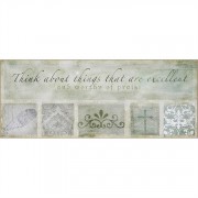 Plaque MDF Think About Things That Are Excellent/ Worthy Of Praise
