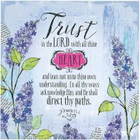 Plaque MDF Trust In The Lord Proverbs 3:5,6 by Suzanne Cruise 2pk