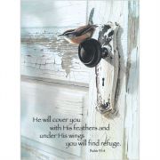 Plaque MDF Under His Wings You Will Find Refuge Psalm 91:4