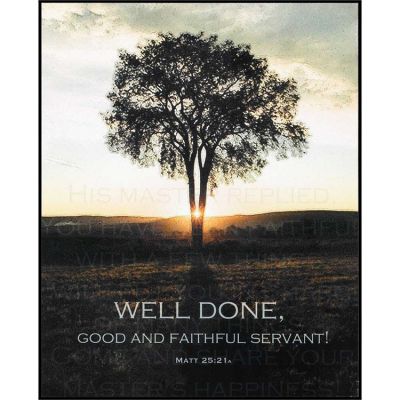 Plaque MDF Well Done Faithful Servant Pack of 2 - 603799426756 - PLK911-749