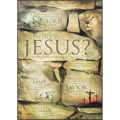 Plaque MDF Who Is Jesus, Son of the Living God - 603799542906 - PLK1014-1419