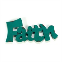 Plaque Metal Antique Blue Faith Plaque Metal Antique Blue Faith
