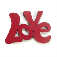 Plaque Metal Antique Red Love Plaque Metal Antique Red Love