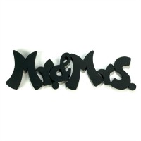 Plaque Metal Black Mr & Mrs Plaque Metal Black Mr & Mrs