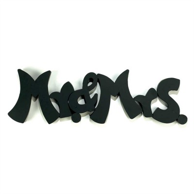 Plaque Metal Black Mr & Mrs - 603799566780 - MWP-826-301 Plaque Metal Black Mr & Mrs - 603799566780 - MWP-826-301