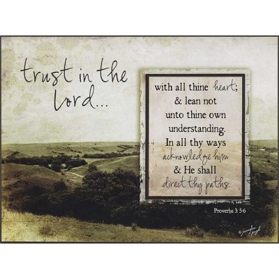 Plaque Proverbs 3:5-6 Trust In The Lord With All Thine Heart - 603799531900 - SPLK1216-1293
