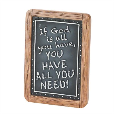 Plaque Resin Chalkboard If God Is All You Have (Pack of 3) - 603799575591 - PLQRCB-100