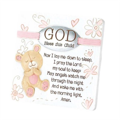 Plaque Resin God Bless This Child, Easel Back (Pack of 2) - 603799578295 - PLQR-159