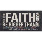 2pk -Plaque Tabletop 5x10 Inch Let Your Faith be Bigger (Pack of 2)