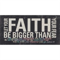 2pk -Plaque Tabletop 5x10 Inch Let Your Faith be Bigger (Pack of 2)