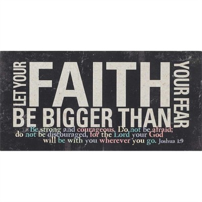 Plaque Tabletop 5x10 Inch Let Your Faith be Bigger 2pk - 603799565417 - PLQTTW-34