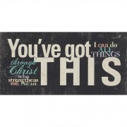 2pk -Plaque Tabletop 5x10in Christ Who Strengthens Me (Pack of 2)