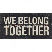 2pk -Plaque Tabletop MDF 5x10 Inch We Belong Together (Pack of 2)