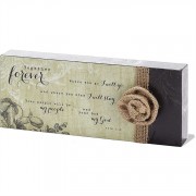 2pk -Plaque Tabletop MDF/Burlap Where You Go I Will Go (Pack of 2)