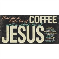 2pk -Plaque Tabletop MDF Give Me A little Bit of Coffee (Pack of 2) 2pk -Plaque Tabletop MDF Give Me A little Bit of Coffee (Pack of 2)