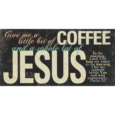Plaque Tabletop MDF Give Me A little Bit of Coffee 2pk - 603799565424 - PLQTTW-35