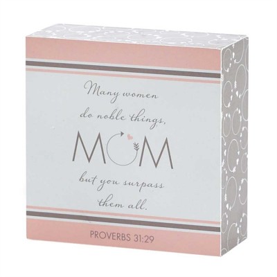 Plaque Tabletop MDF Mom You Surpass them All Proverbs 31:29, 3pk - 603799571760 - PLQTTW-39