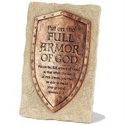 Plaque Tabletop Resin Put On The Full Armor of God Pack of 3