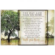 Plaque The Day God Took You Home by Jennifer Pugh