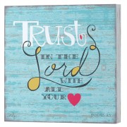 2pk -Plaque Wall-MDF Trust In The Lord by LoriLynn Simms (Pack of 2)