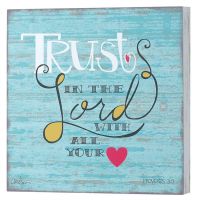 Plaque Wall-MDF Trust In The Lord by LoriLynn Simms (Pack of 2)